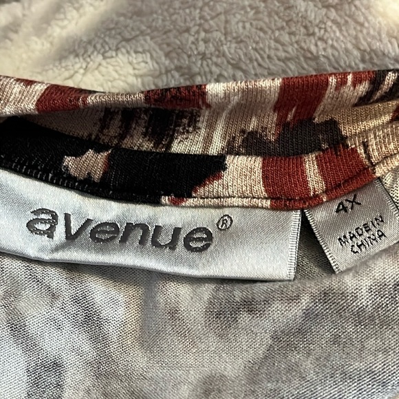 NWT AVENUE  Animal Print Dress -long sleeve knit fit & flare 4X - Picture 11 of 14